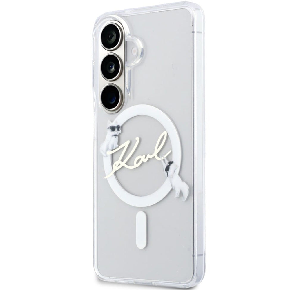 Handyhülle für Galaxy S26, Karl Lagerfeld IML Print mit MagSafe, Transparent