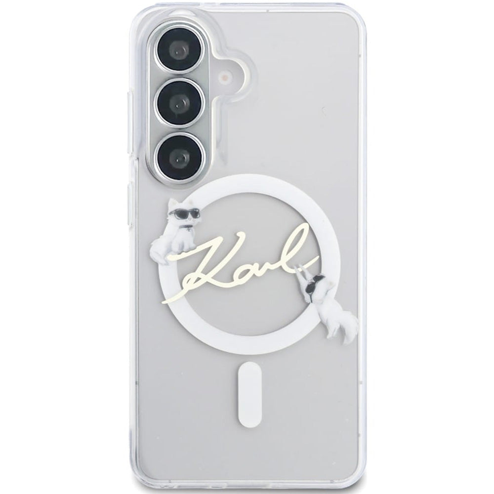 Handyhülle für Galaxy S26, Karl Lagerfeld IML Print mit MagSafe, Transparent