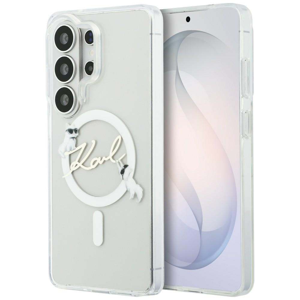 Handyhülle für Galaxy S26 Ultra, Lagerfeld IML Print MagSafe, Transparent mit der Katze Choupette