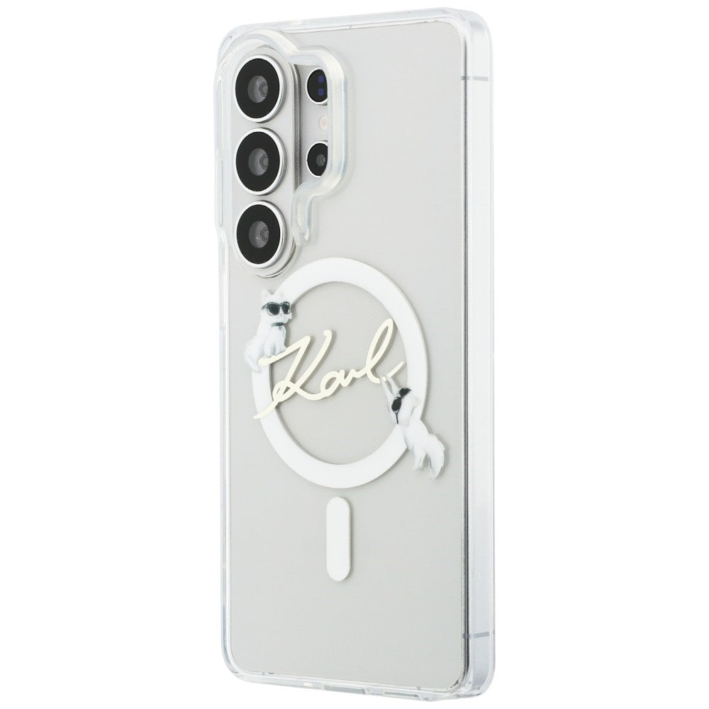 Handyhülle für Galaxy S26 Ultra, Lagerfeld IML Print MagSafe, Transparent mit der Katze Choupette