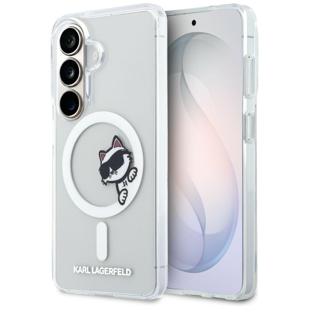 Handyhülle für Galaxy S26 Plus, Karl Lagerfeld IML Print MagSafe, Transparent mit der Katze Choupette