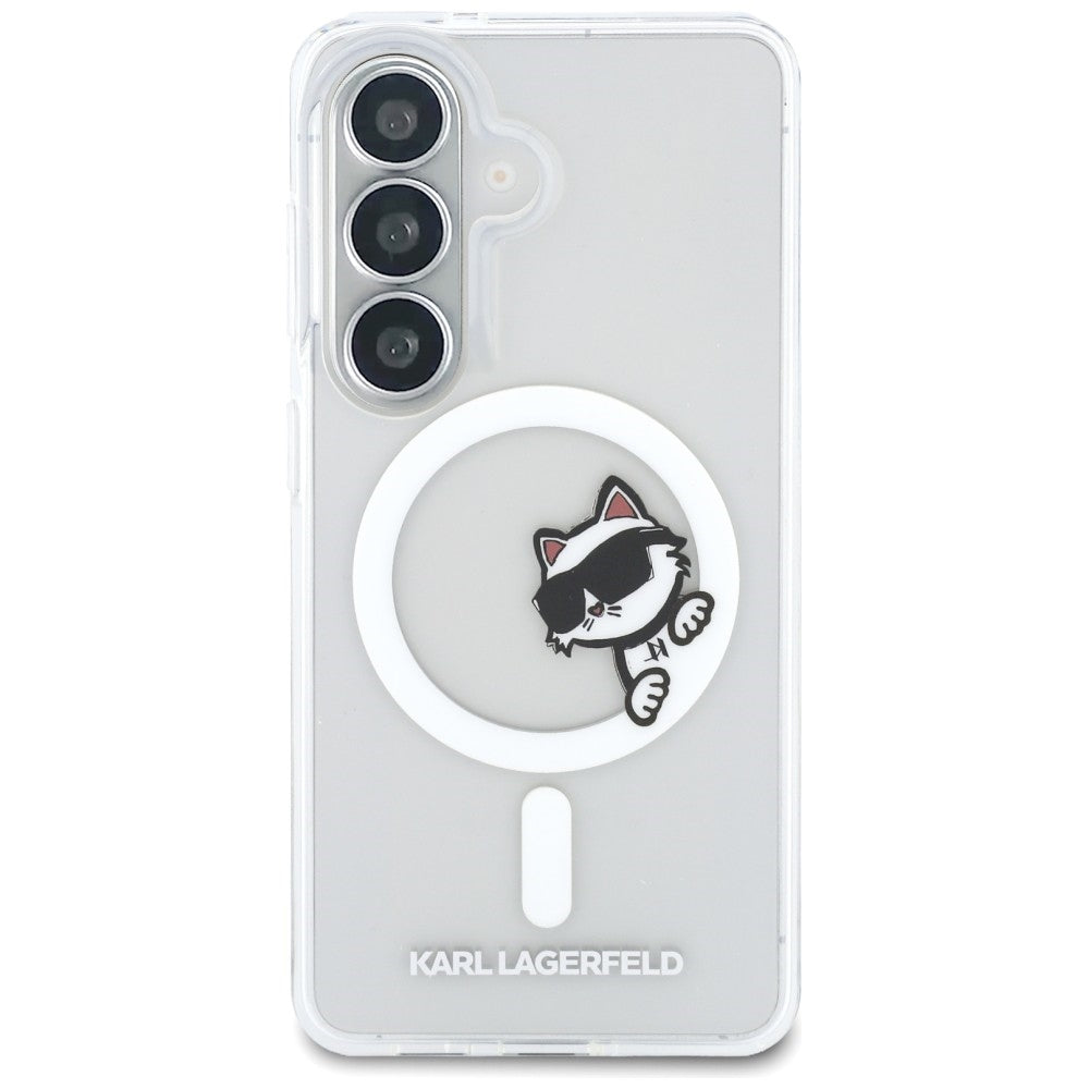 Handyhülle für Galaxy S26 Plus, Karl Lagerfeld IML Print MagSafe, Transparent mit der Katze Choupette