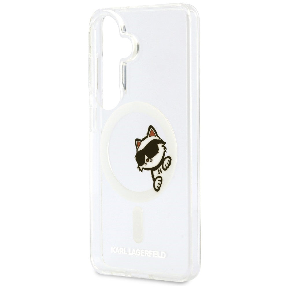 Handyhülle für Galaxy S26 Plus, Karl Lagerfeld IML Print MagSafe, Transparent mit der Katze Choupette