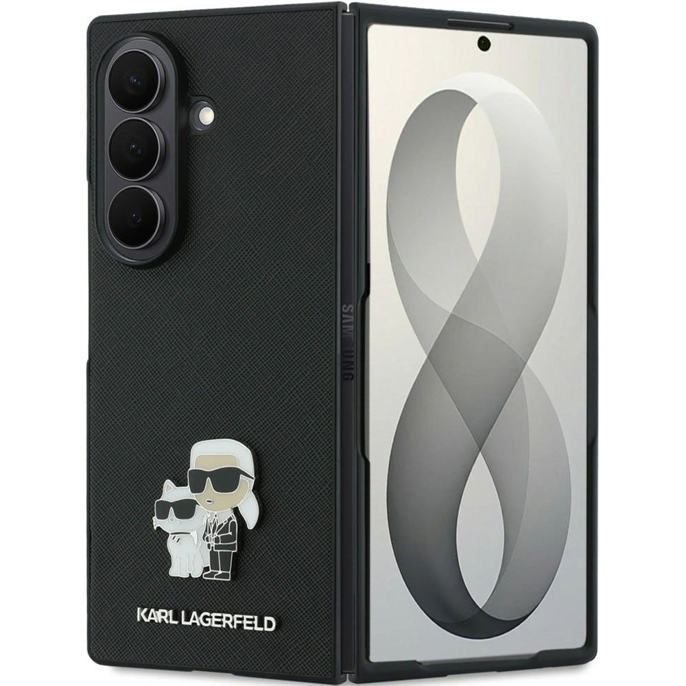 Handyhülle Karl Lagerfeld Saffiano Pins für Galaxy Z Fold8 Ultra, Schwarz