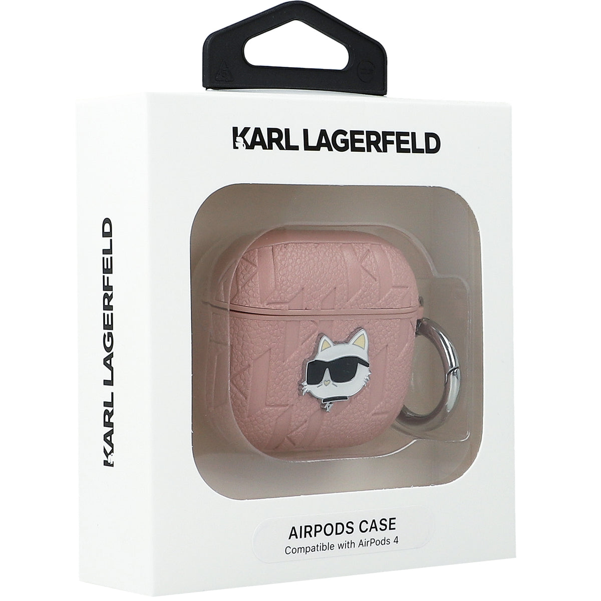 Schutzhülle für AirPods 5 / 4, Karl Lagerfeld Monogram Choupette Head, Rosa