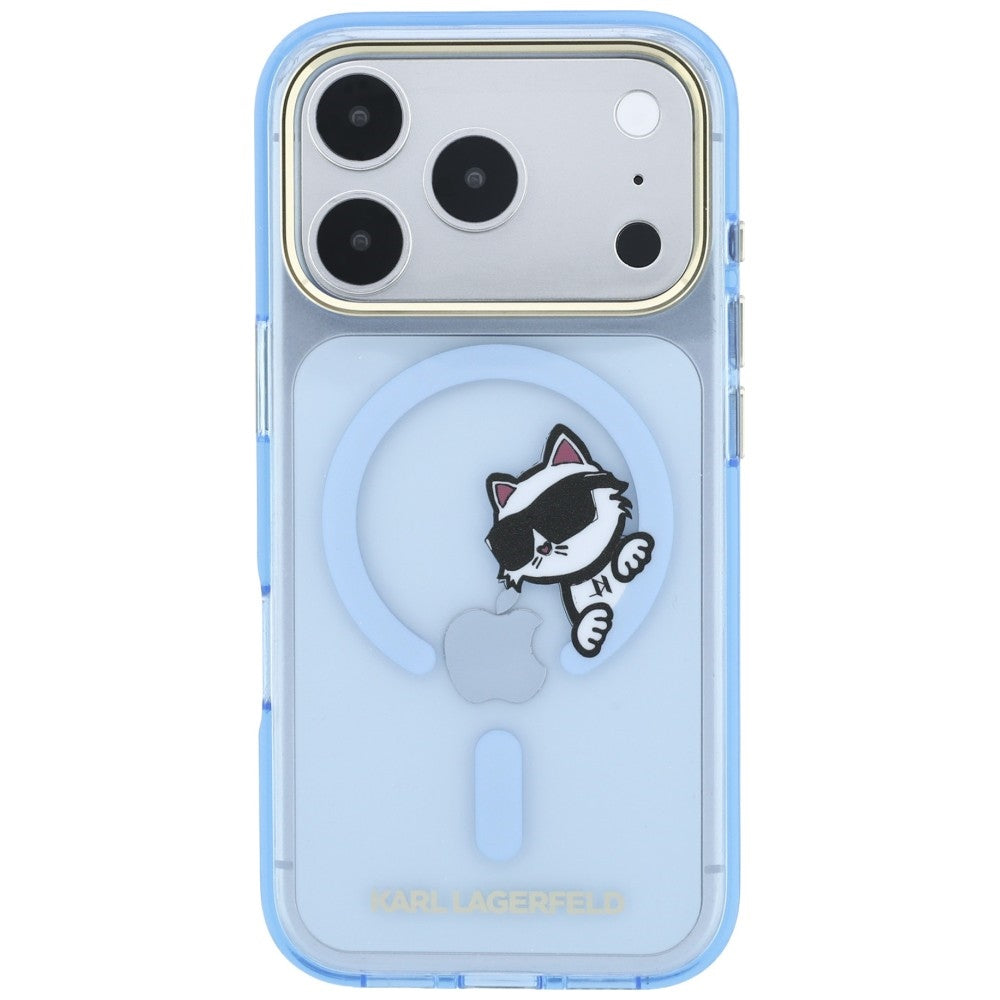 Karl Lagerfeld Handyhülle Peekaboo Logo do MagSafe für iPhone 18 Pro / 17 Pro Blau (3/8)