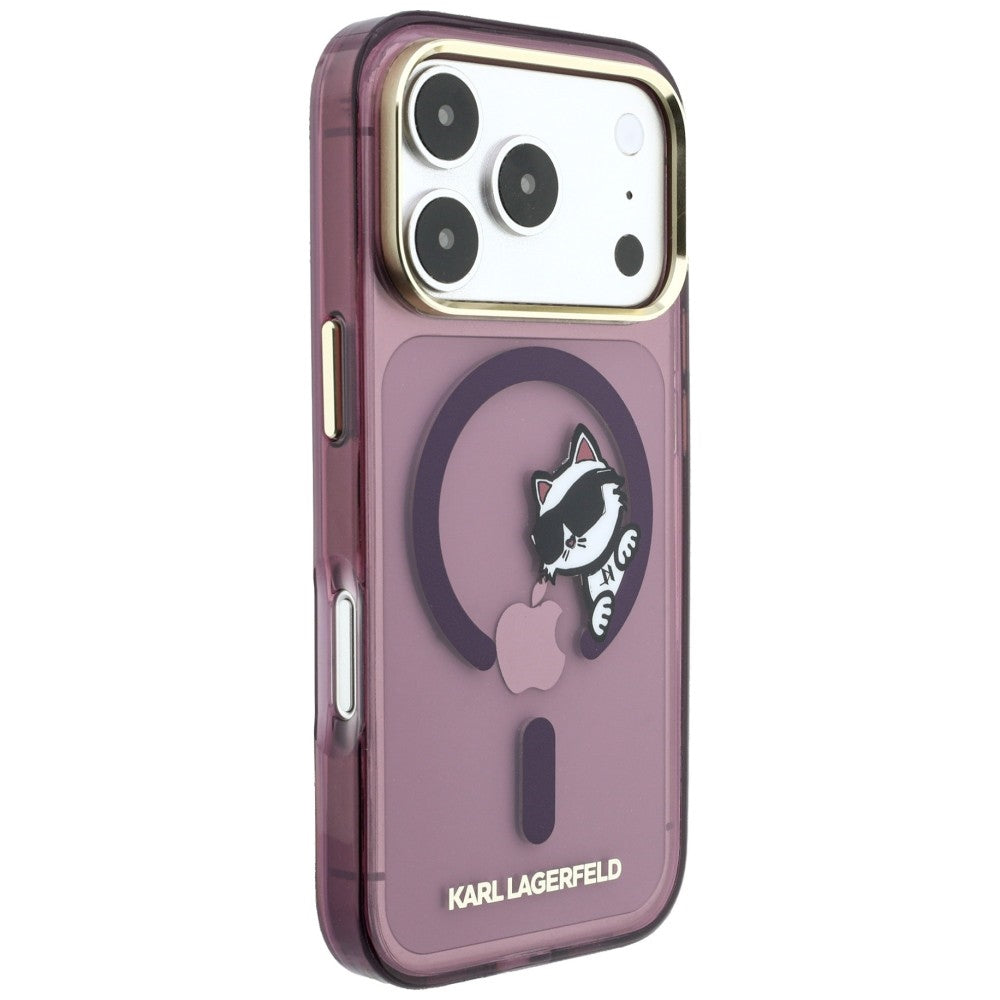 Karl Lagerfeld Handyhülle Peekaboo Logo do MagSafe für iPhone 18 Pro / 17 Pro Burgundy (4/8)