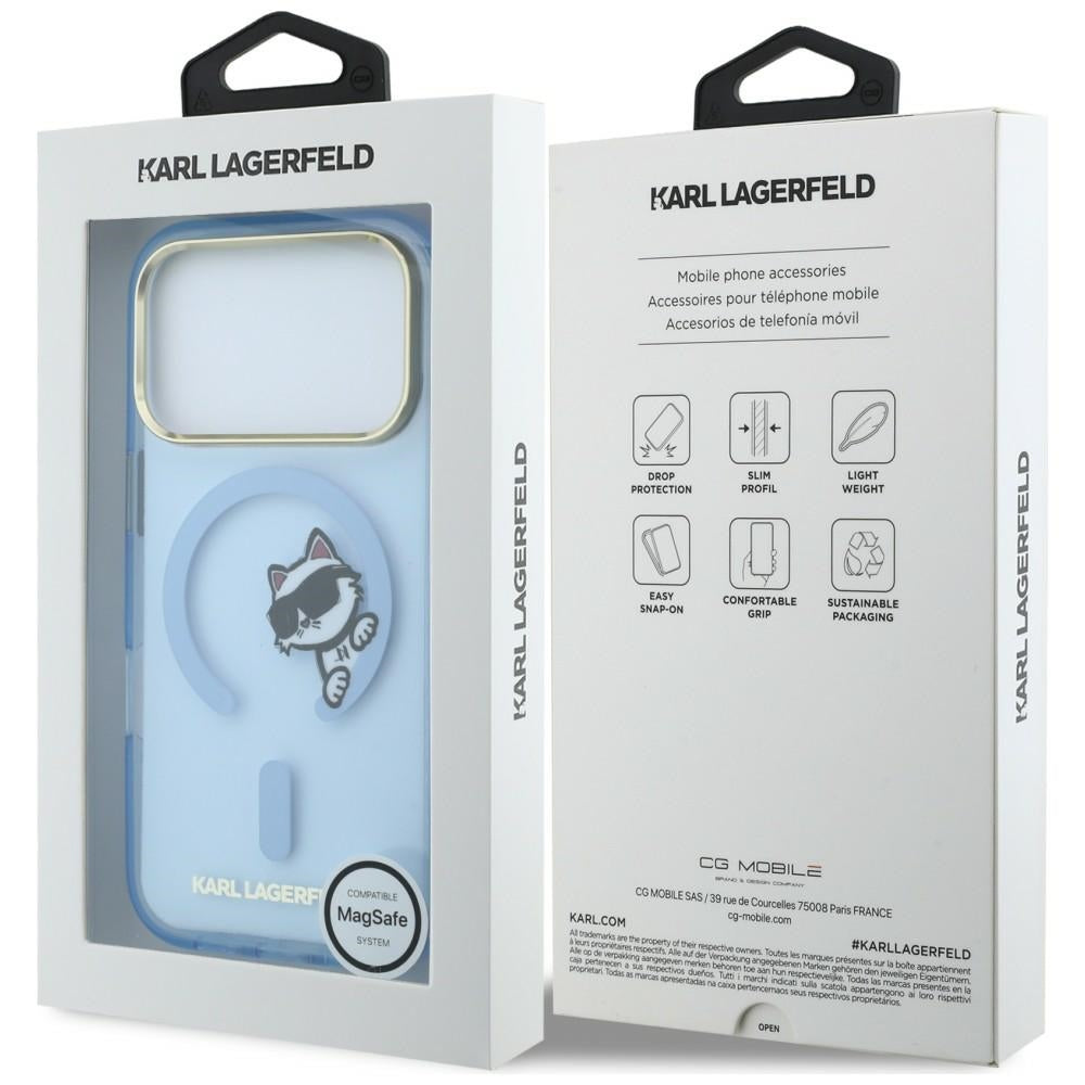 Karl Lagerfeld Handyhülle Peekaboo Logo do MagSafe für iPhone 18 Pro Max / 17 Pro Max Blau (8/8)