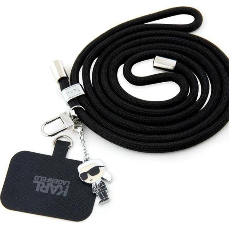 Handy-Lanyard Karl Lagerfeld Universal Crossbody / Schnur, Schwarz