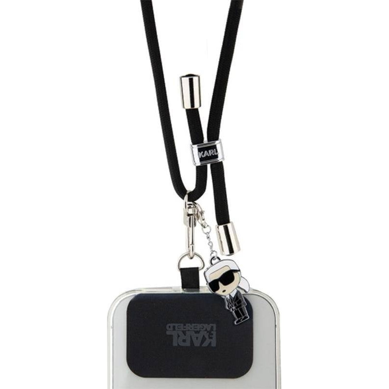 Handy-Lanyard Karl Lagerfeld Universal Crossbody / Schnur, Schwarz