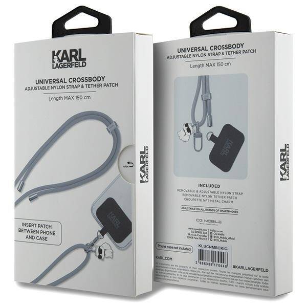 Handy-Lanyard Karl Lagerfeld Universal Crossbody / Schnur, Grau