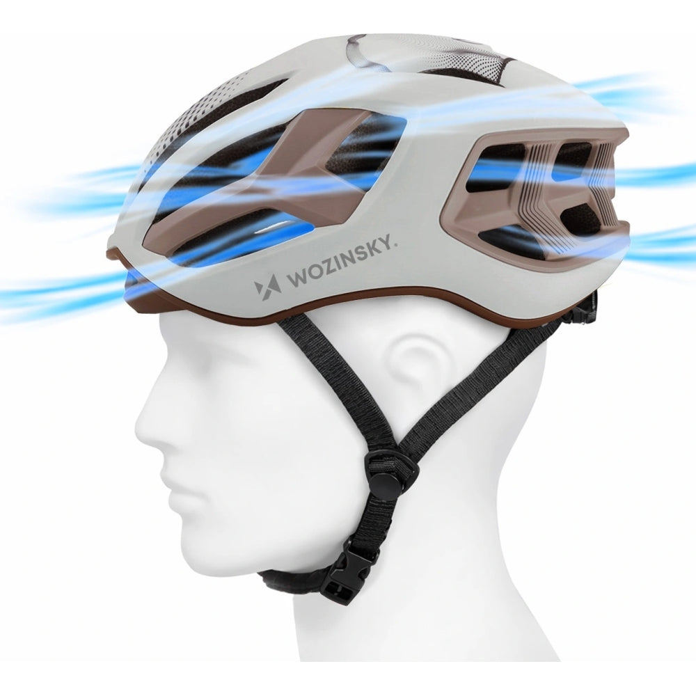 Rennradhelm MTB- Fahrradhelm Wozinsky HT-68 M, 54-58 cm, Braun