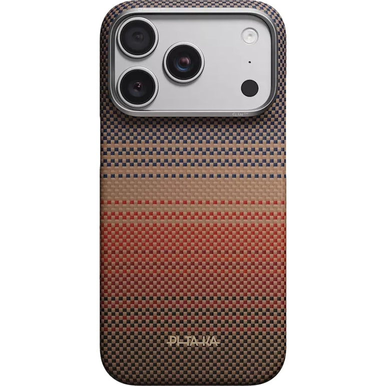 Aramid Handyhülle für iPhone 18 Pro / 17 Pro, PITAKA Ultra-Slim Case mit MagSafe, (12/12)