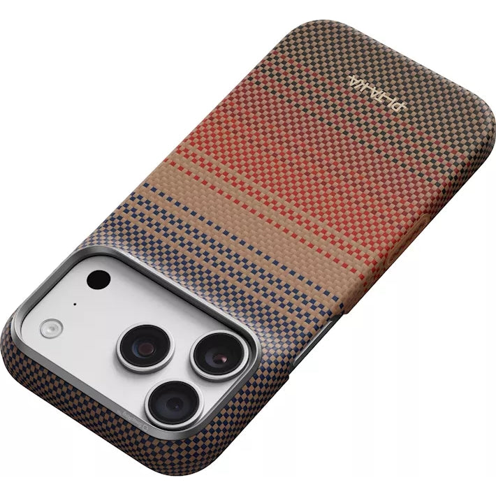 Aramid Handyhülle für iPhone 18 Pro / 17 Pro, PITAKA Ultra-Slim Case mit MagSafe, Braun und Schwarz mit Kevlar (5/12)