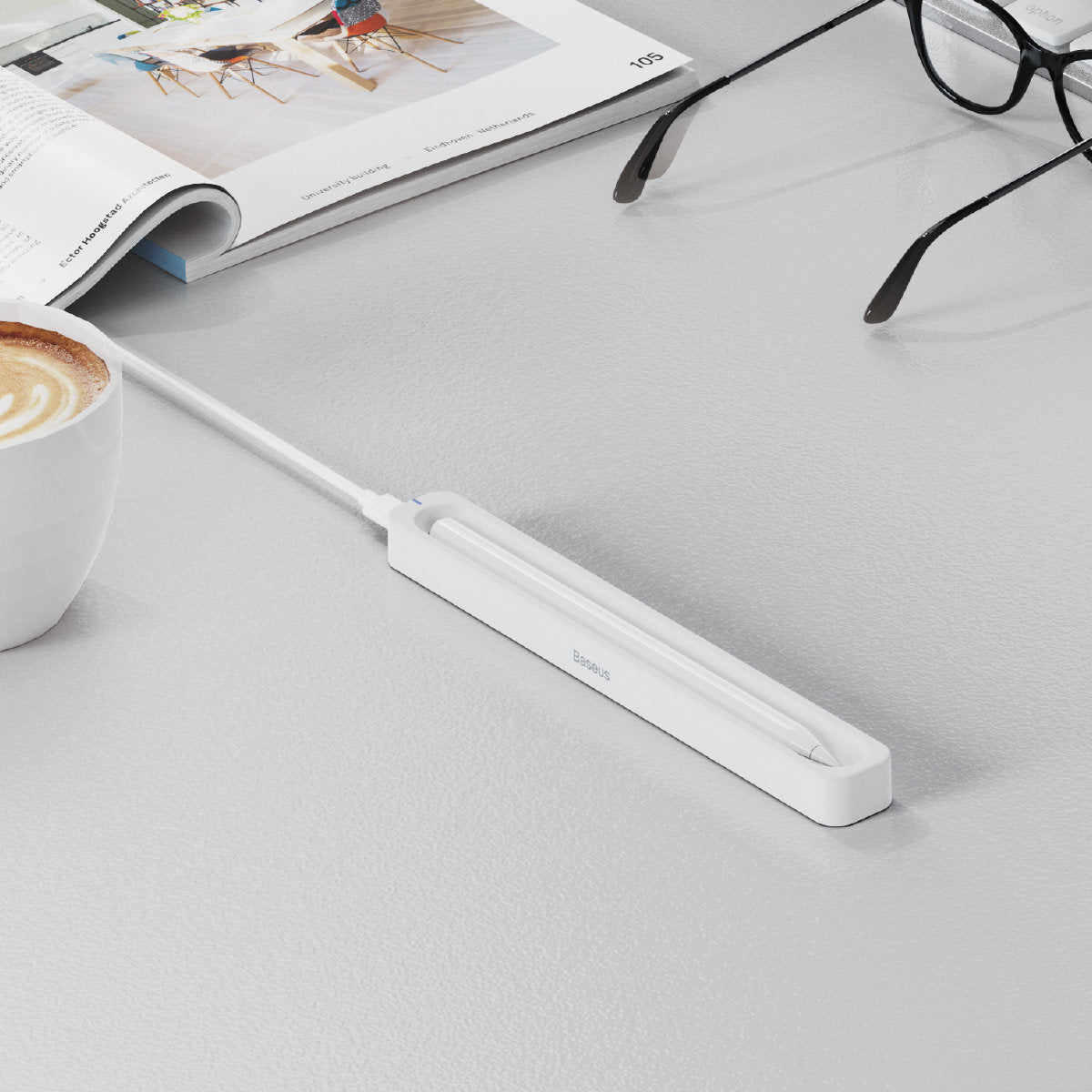 Baseus kabelloses Ladegerät für Apple Pencil 2 / Baseus Eingabestift, 15W, Weiß