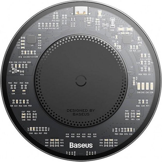 Drahtloses Ladegerät Baseus Simple 2 BS-W530 15W, + USB-C Kabel, Schwarz