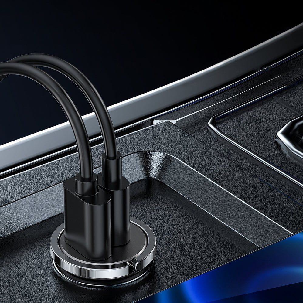 Autoladegerät Joyroom C-A35 45W, USB-A, USB-C, PD, QC 3.0, Schwarz