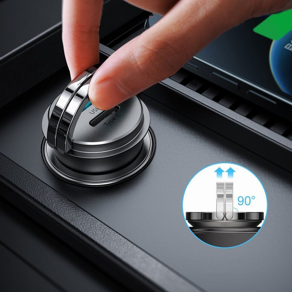 Autoladegerät Joyroom C-A35 45W, USB-A, USB-C, PD, QC 3.0, Schwarz