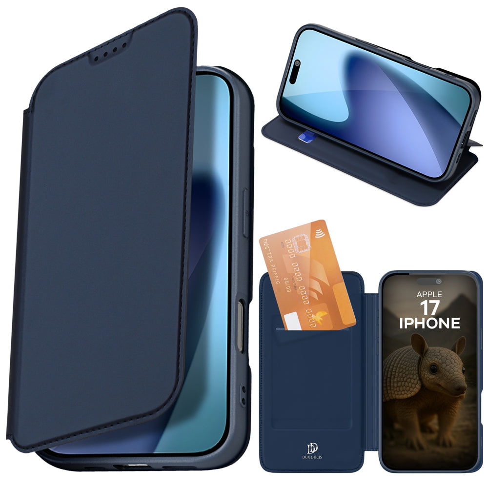 Handyhülle mit Klappe für iPhone 17, Dux Ducis Skin Pro, Dunkelblau