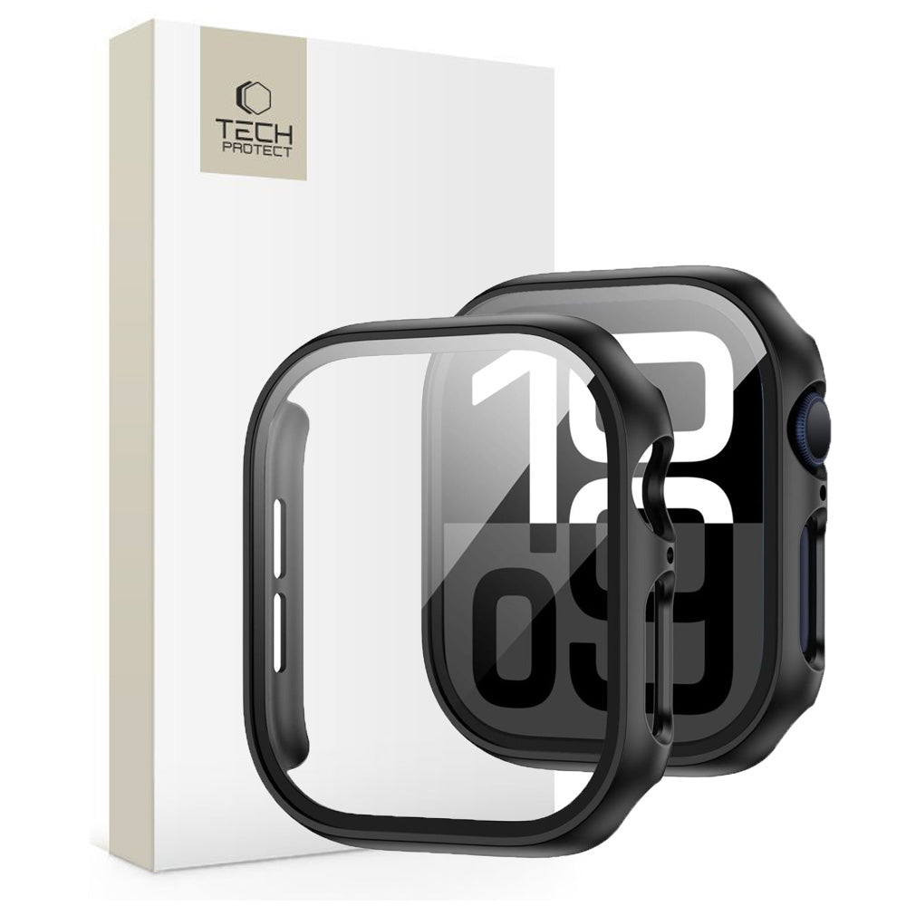 Schutzhülle + Glas Tech-Protect Defense360 für Apple Watch 11 / 10 (46 mm), Schwarz