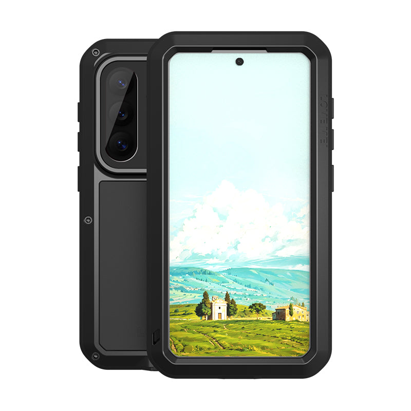 Handyhülle für Galaxy S26, Love Mei Powerful mit Glas, Black