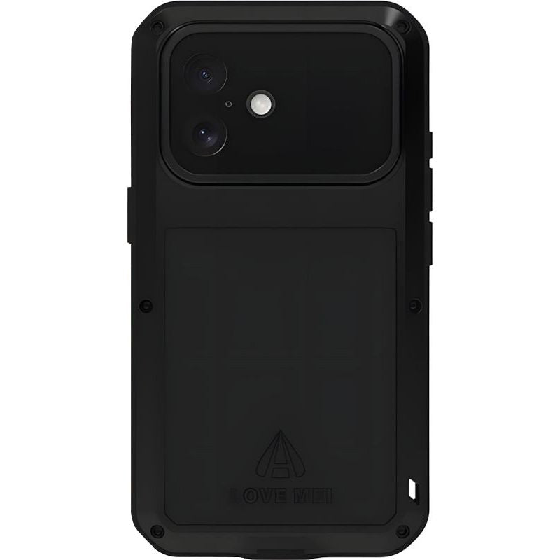 Handyhülle für iPhone 17, Love Mei Powerful mit Glas, Schwarz