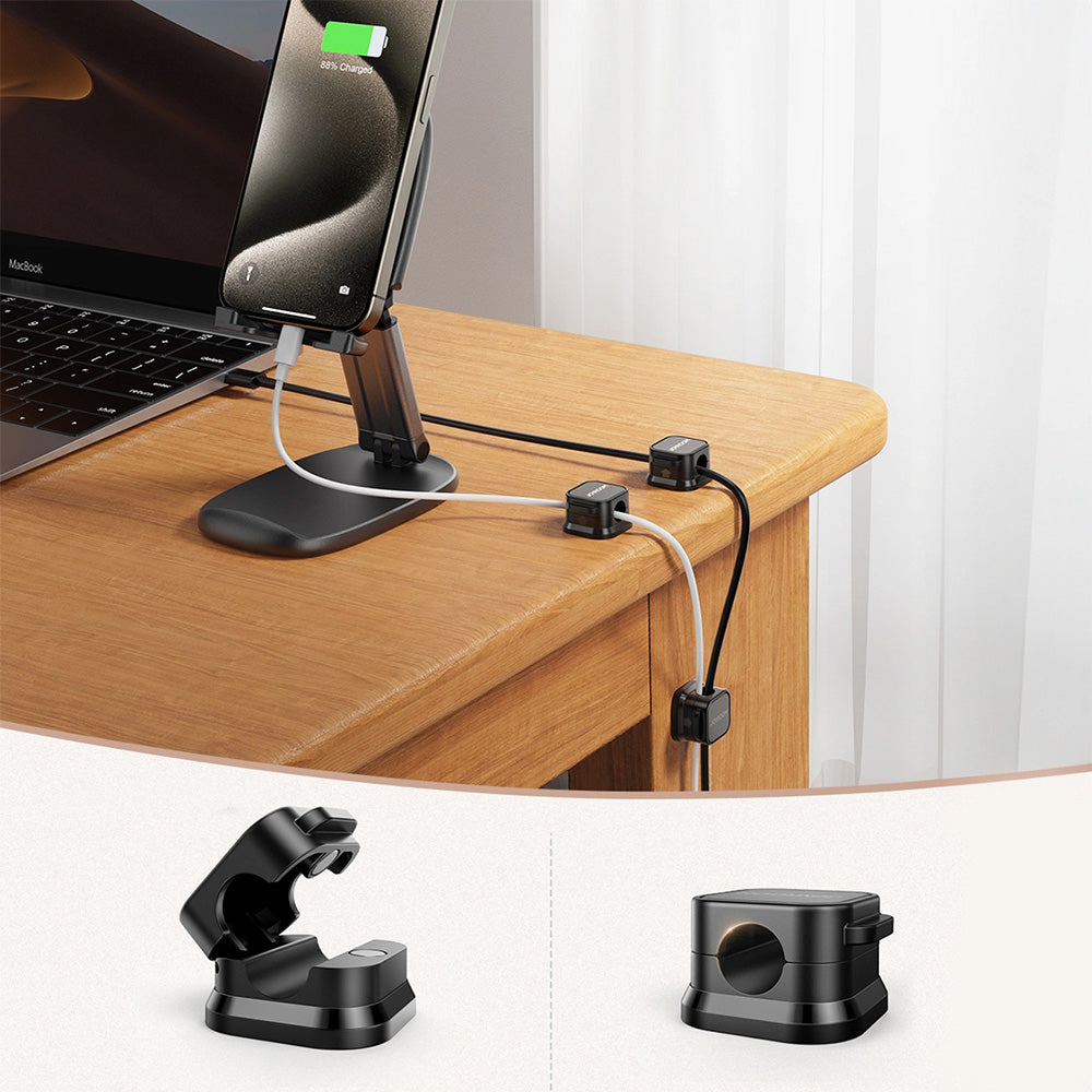 Magnetische Kabelorganizer, Joyroom JR-ZS368, 6 Stück, Schwarz