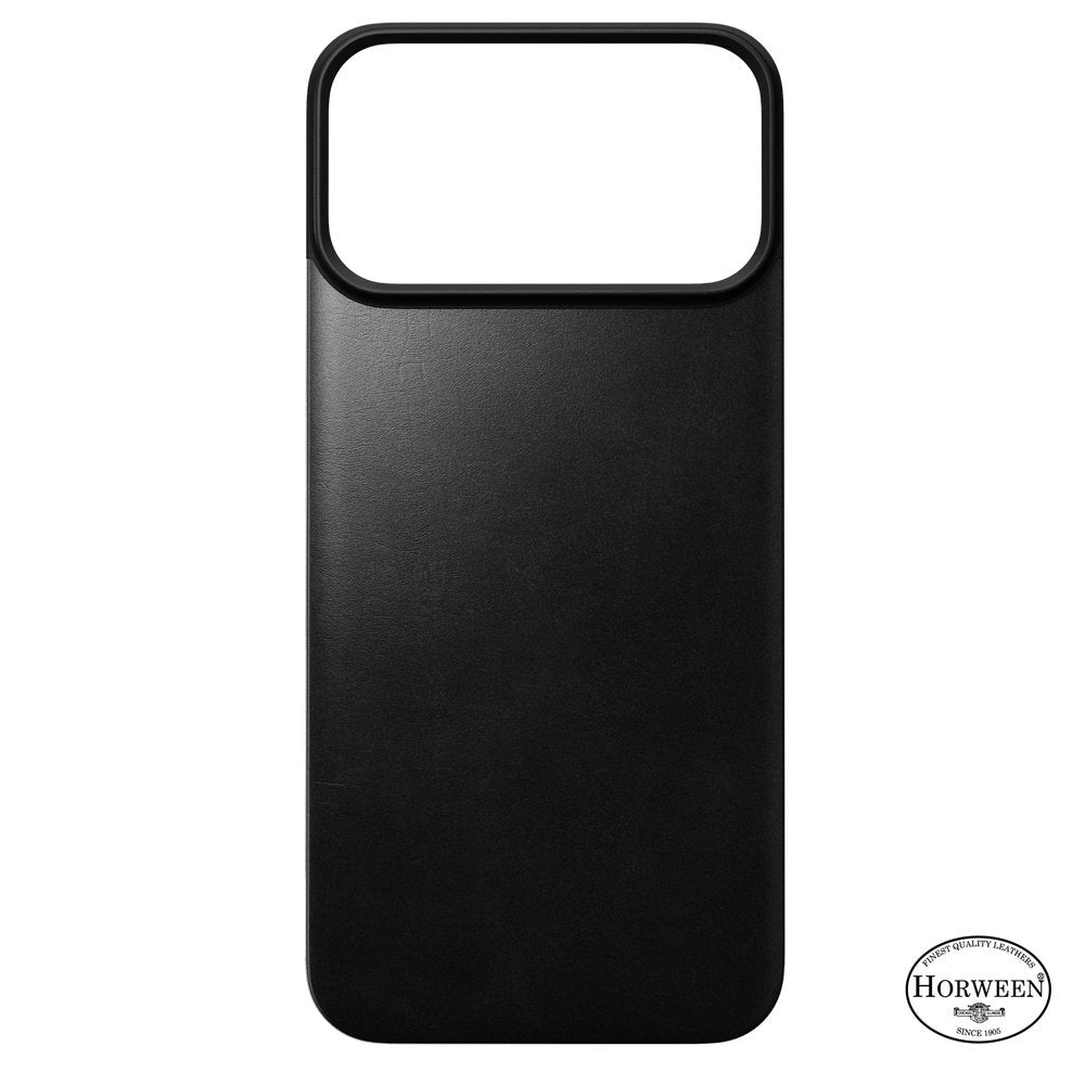 Leder Handyhülle für iPhone 18 Pro Max / 17 Pro Max, Nomad Magnetic Leather Back Horween Series mit MagSafe, Schwarz (8/8)