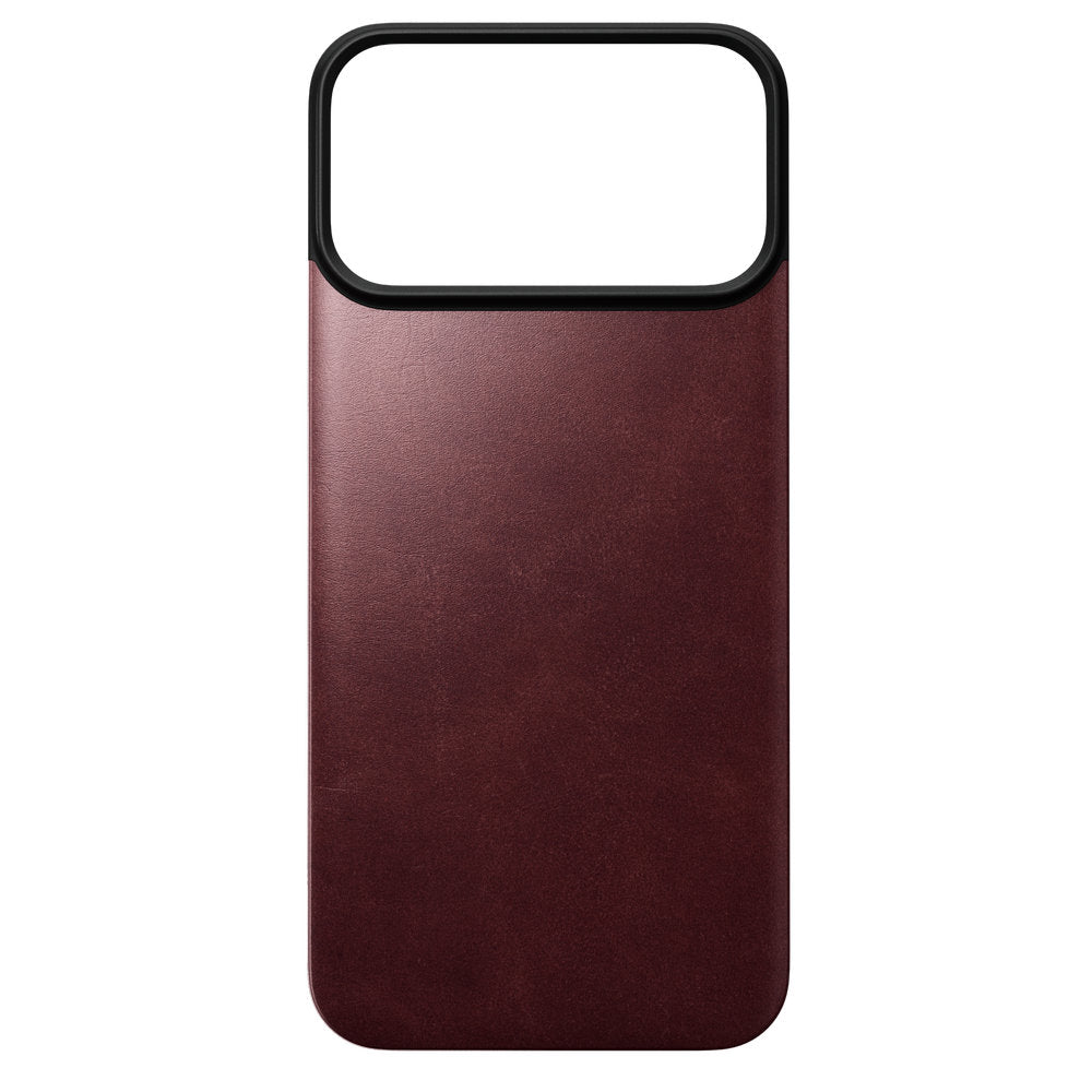 Leder Handyhülle für iPhone 18 Pro Max / 17 Pro Max, Nomad Magnetic Leather Back Horween Series mit MagSafe, Burgunderrot (2/8)