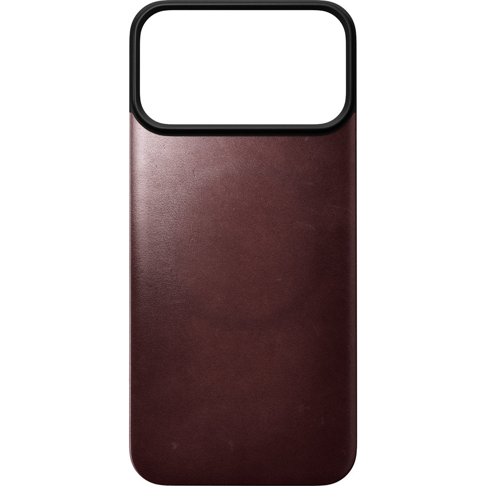Leder Handyhülle für iPhone 18 Pro Max / 17 Pro Max, Nomad Magnetic Leather Back Horween Series mit MagSafe, Burgunderrot (4/8)