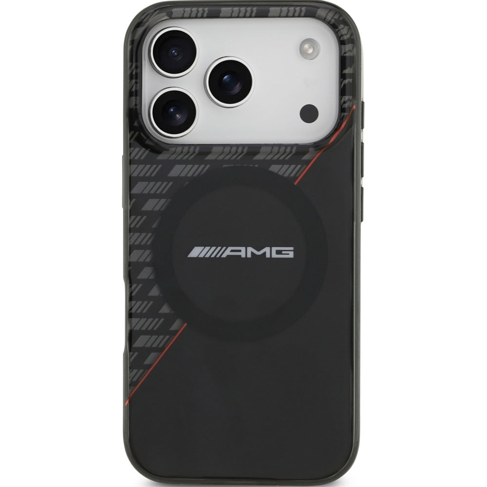 Handyhülle für iPhone 18 Pro / 17 Pro, Mercedes AMG IML Double Layer Rhombs mit MagSafe, Durchscheinend-Schwarz (3/8)