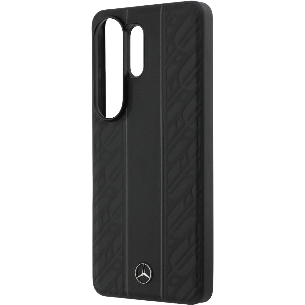 Handyhülle für Galaxy S26 Ultra, Mercedes-Benz Leather Laurel Leaves Stripes mit MagSafe, Schwarz