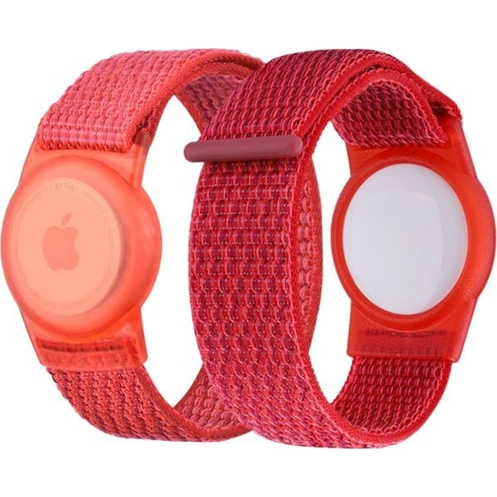 Mobile Origin Schutzhülle mit Armband für Kinder Apple AirTag, Rot