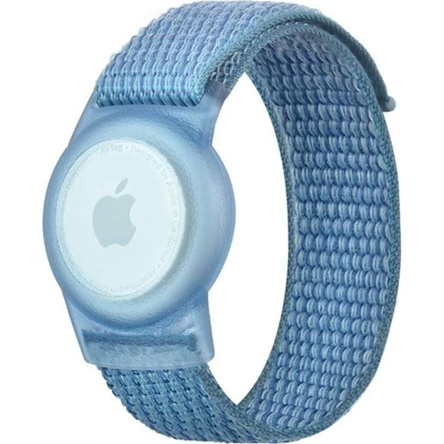 Mobile Origin Schutzhülle mit Armband für Kinder Apple AirTag, Blau