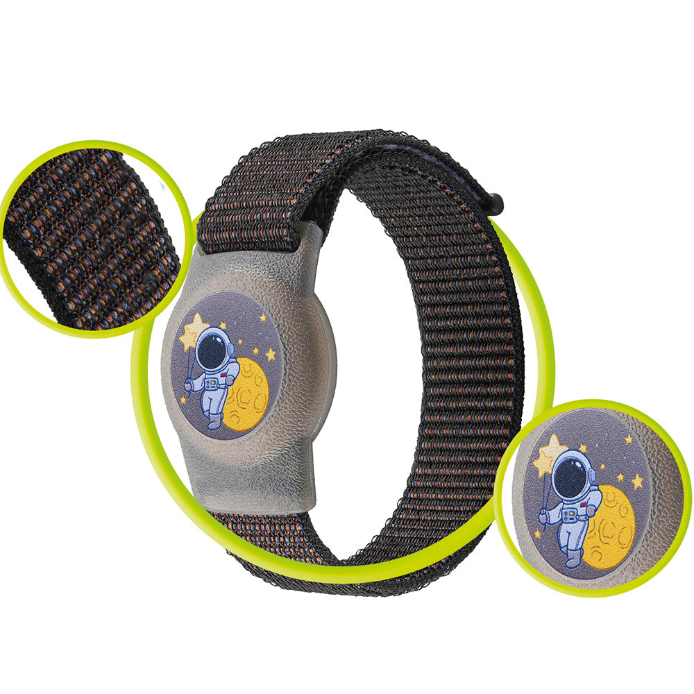 Hülle mit Armband für Apple AirTag, Mobile Origin AirTag Strap, Schwarz