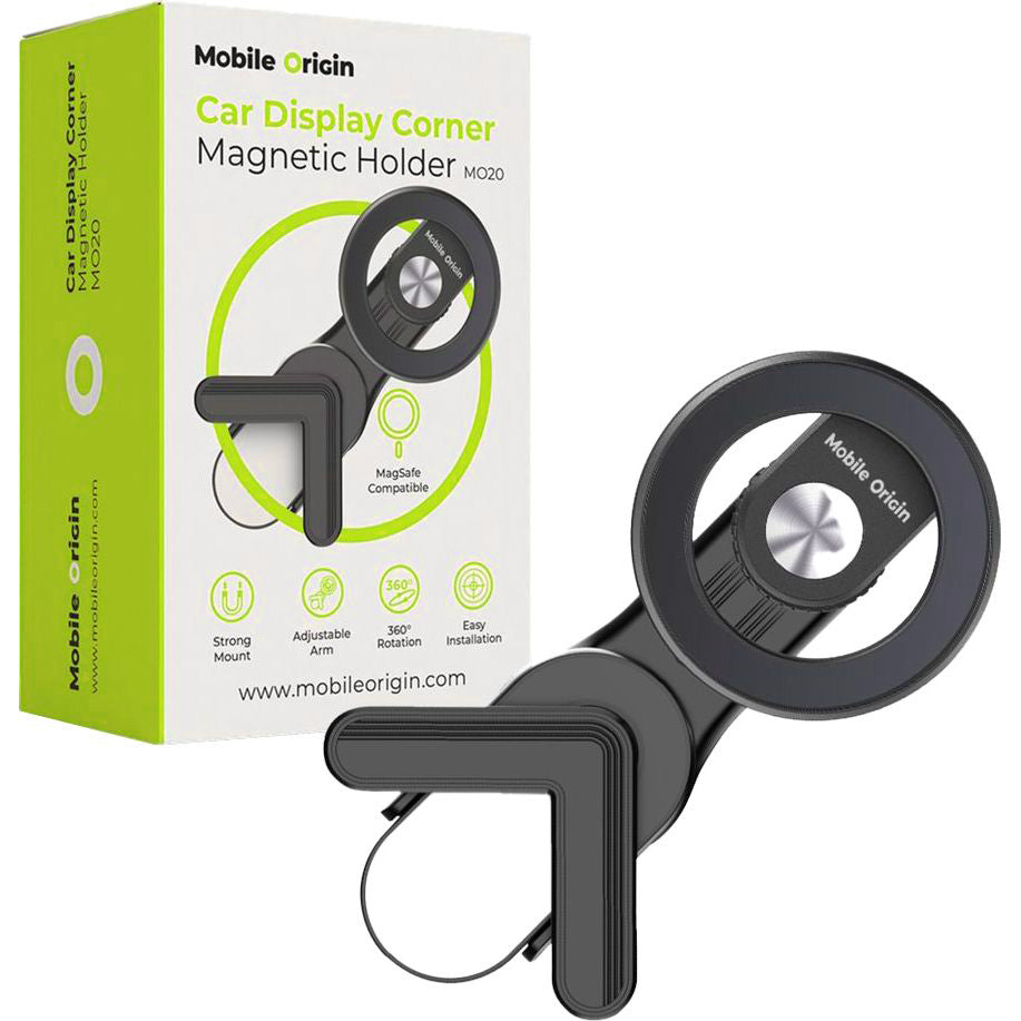 Magnetische Autohalterung für die Ecke des Bildschirms mit MagSafe, Mobile Origin MO20, Schwarz