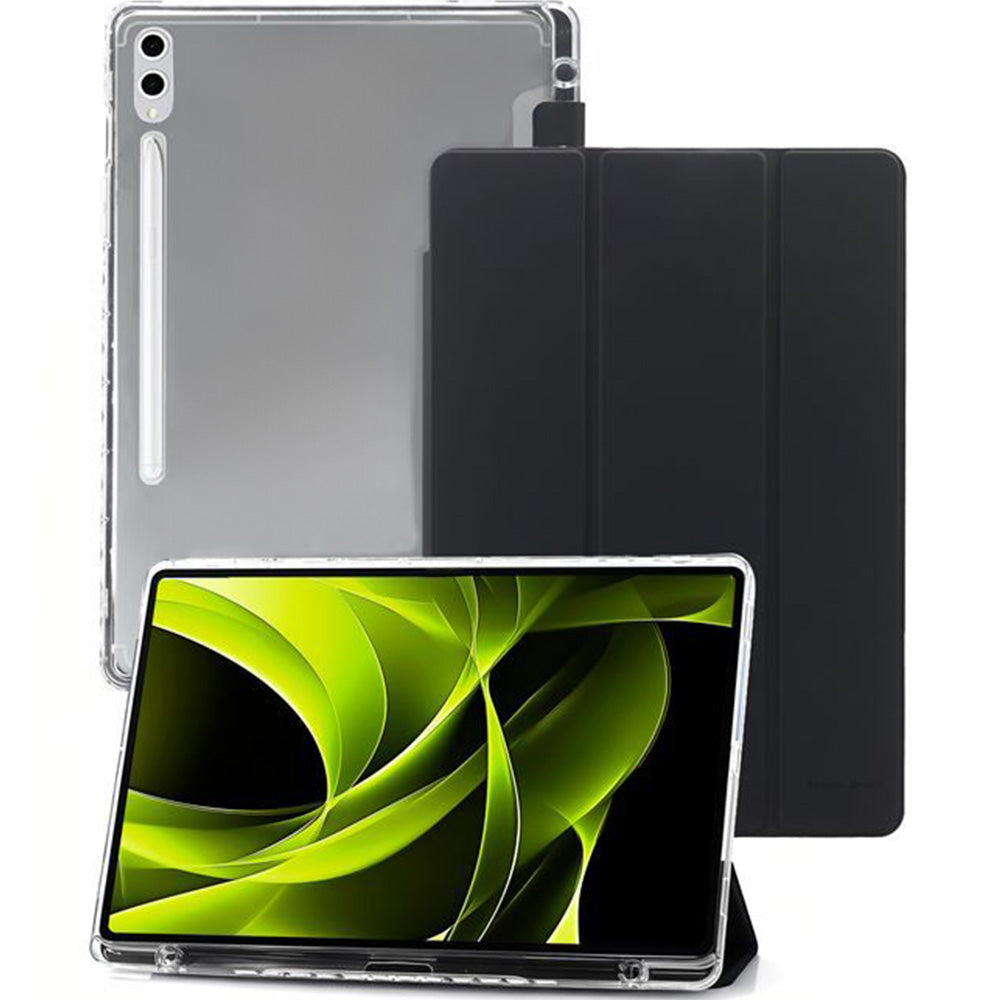 Schutzhülle für Galaxy Tab S10 Plus, Mobile Origin Easy Tablet Case, Schwarz-Transparent