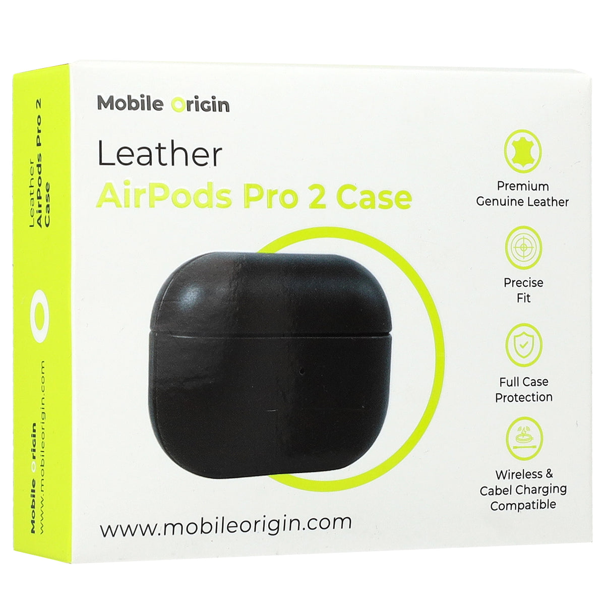 Hülle für AirPods Pro 2, Mobile Origin Leather Case, Braun
