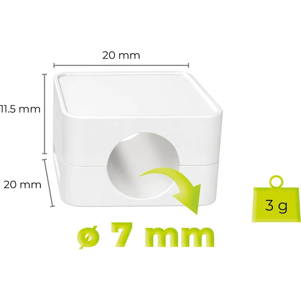 Magnetische Kabelorganizer, Mobile Origin CB8, 6 Stück, Weiß