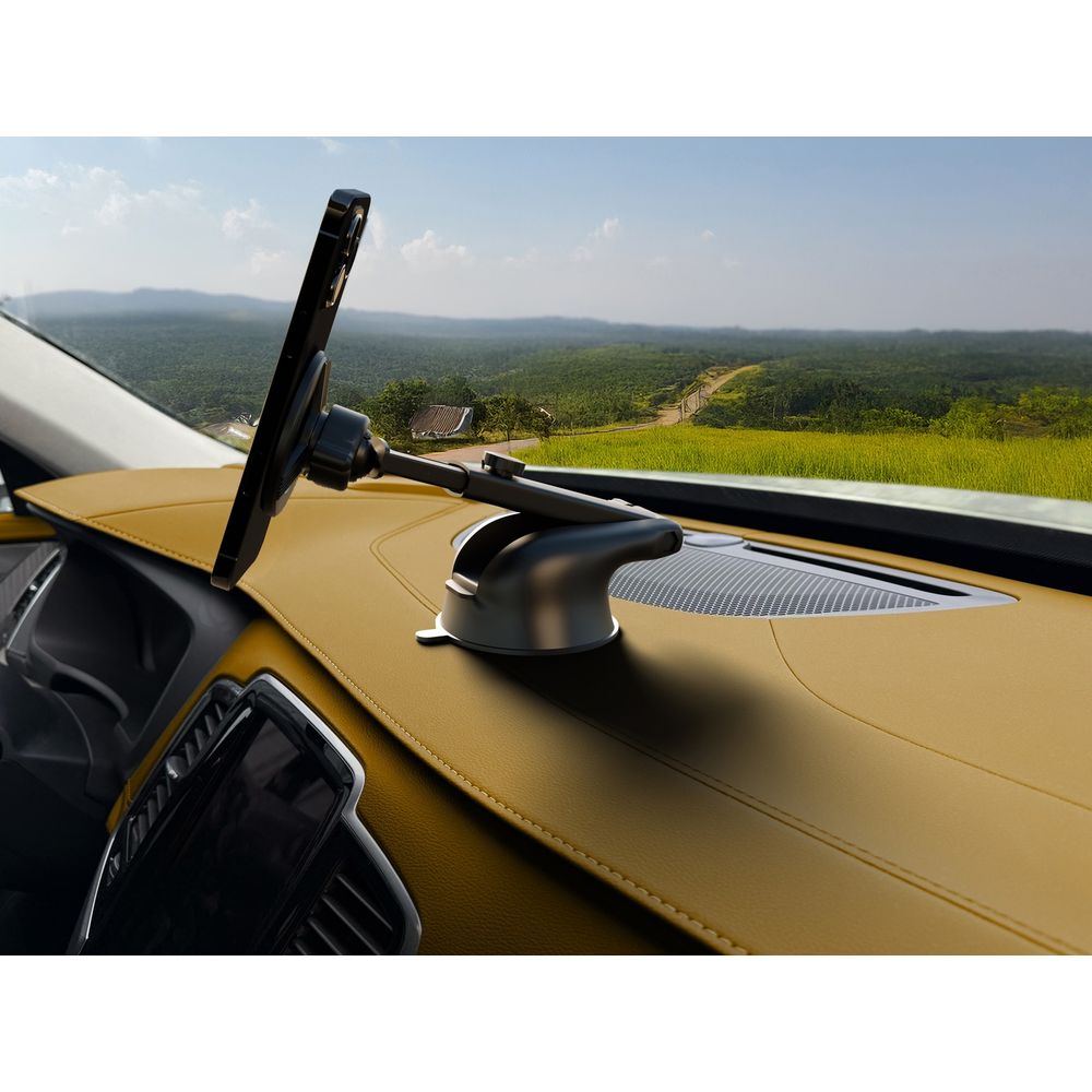 Magnetische Autohalterung für Windschutzscheibe / Armaturenbrett mit MagSafe, Mobile Origin MO8, Schwarz