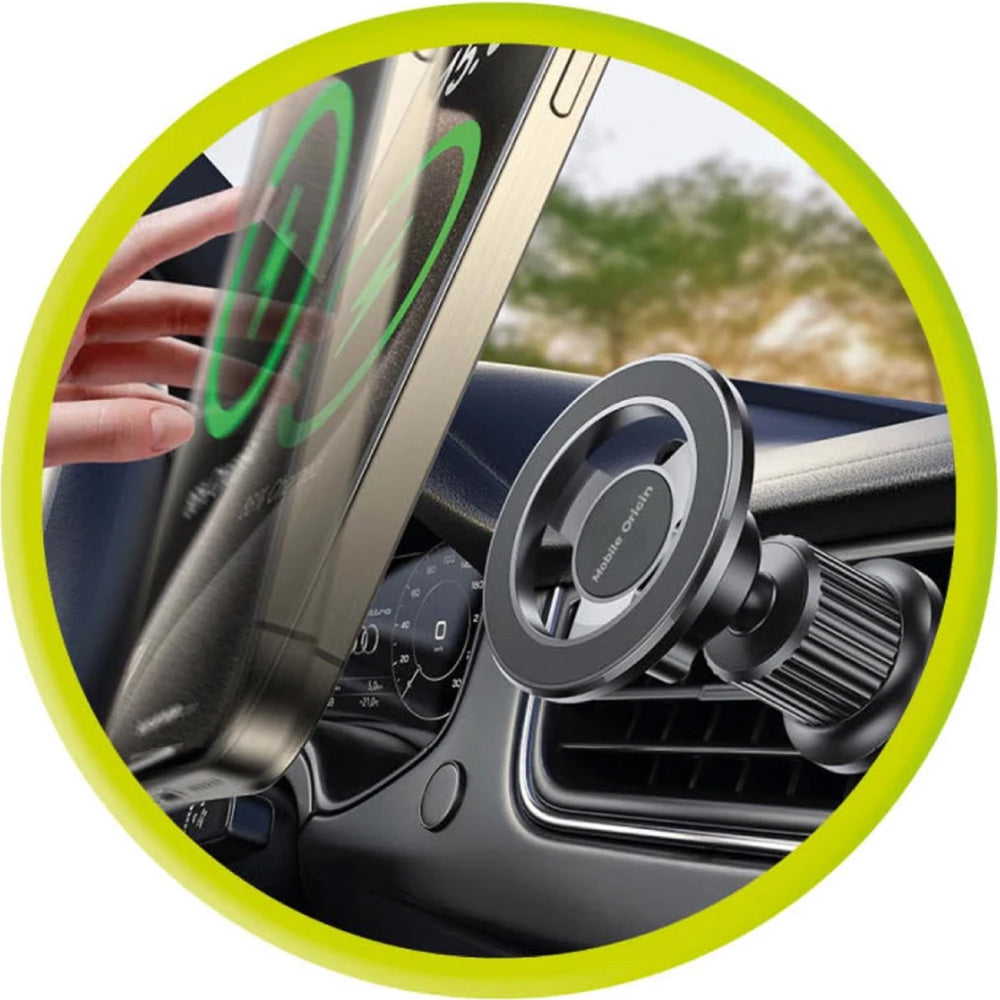 Magnetischer Autohalter für Mobiltelefone für MagSafe Mobile Origin CA10, Schwarz