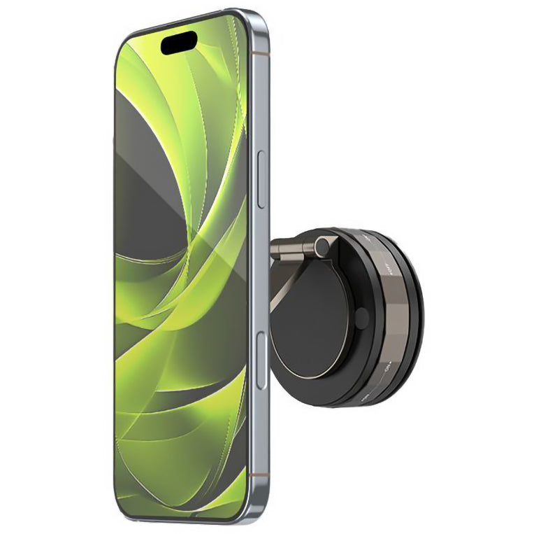 Magnetischer Autohalter für Mobiltelefone für MagSafe Mobile Origin MagSafe Vacuum EasyMount O3, Graphitgrau