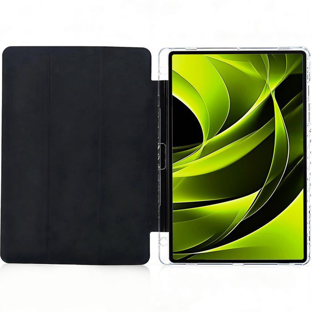 Schutzhülle für Galaxy Tab S10 FE Plus, Mobile Origin Easy Tablet Case, Schwarz-Transparent