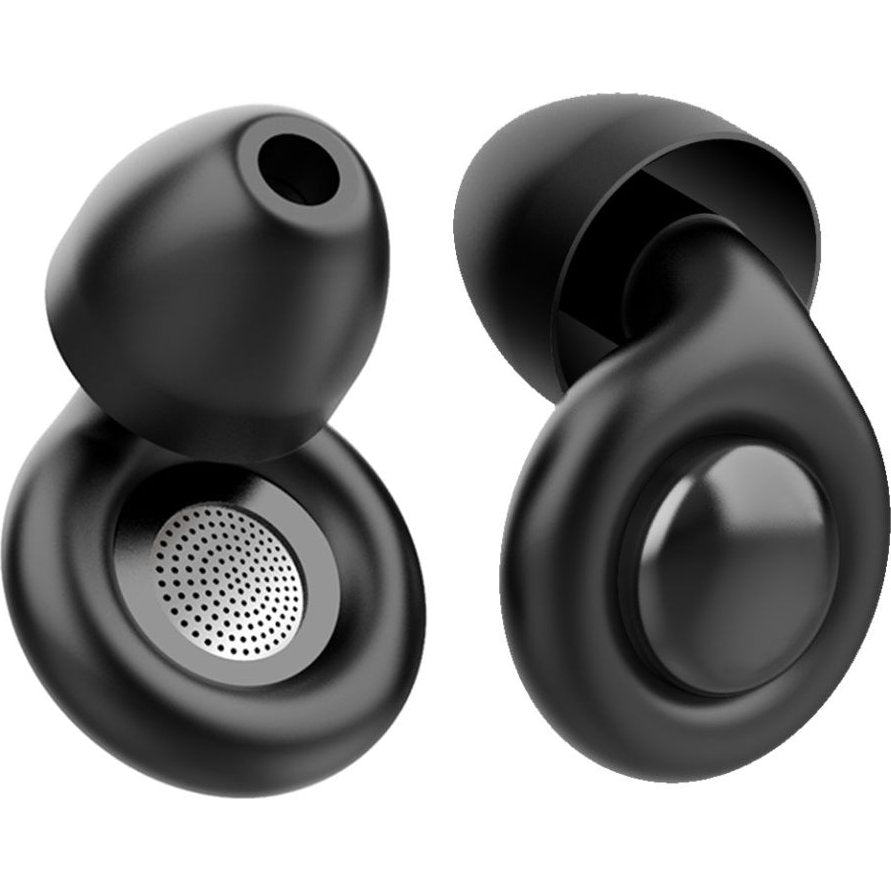 Silikon-Ohrstöpsel mit Hülle und austauschbaren Ohrpassstücken in den Größen XS, S, M, L, Mobile Origin Sleeping Earplugs 32 dB EA1, Schwarz