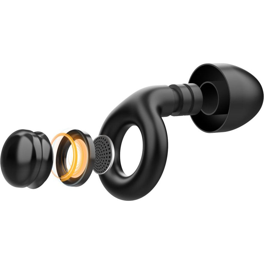 Silikon-Ohrstöpsel mit Hülle und austauschbaren Ohrpassstücken in den Größen XS, S, M, L, Mobile Origin Sleeping Earplugs 32 dB EA1, Schwarz