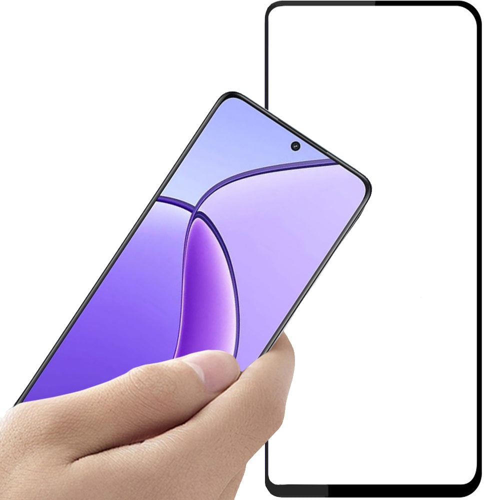 Gehärtetes Glas für Realme 12 / 12X, Mocolo TG+ Full Glue, Schwarzer Rahmen