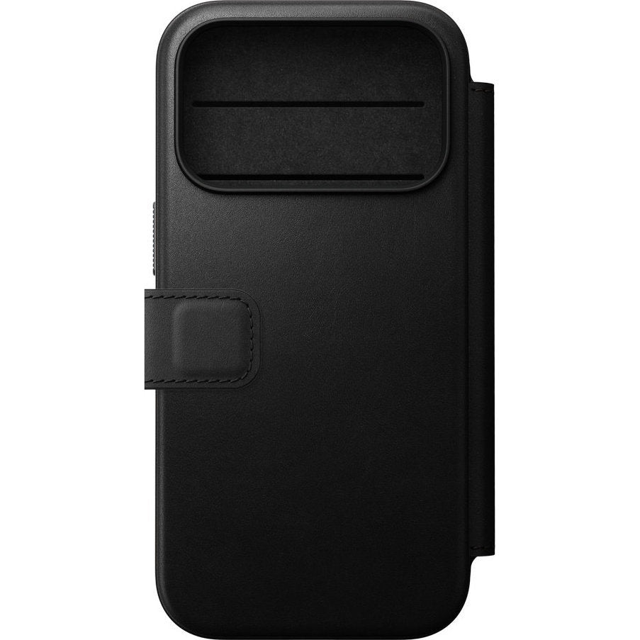 Handyhülle mit Klappe für iPhone 18 Pro / 17 Pro, Nomad Modern Leather Folio mit MagSafe, Schwarz (6/9)