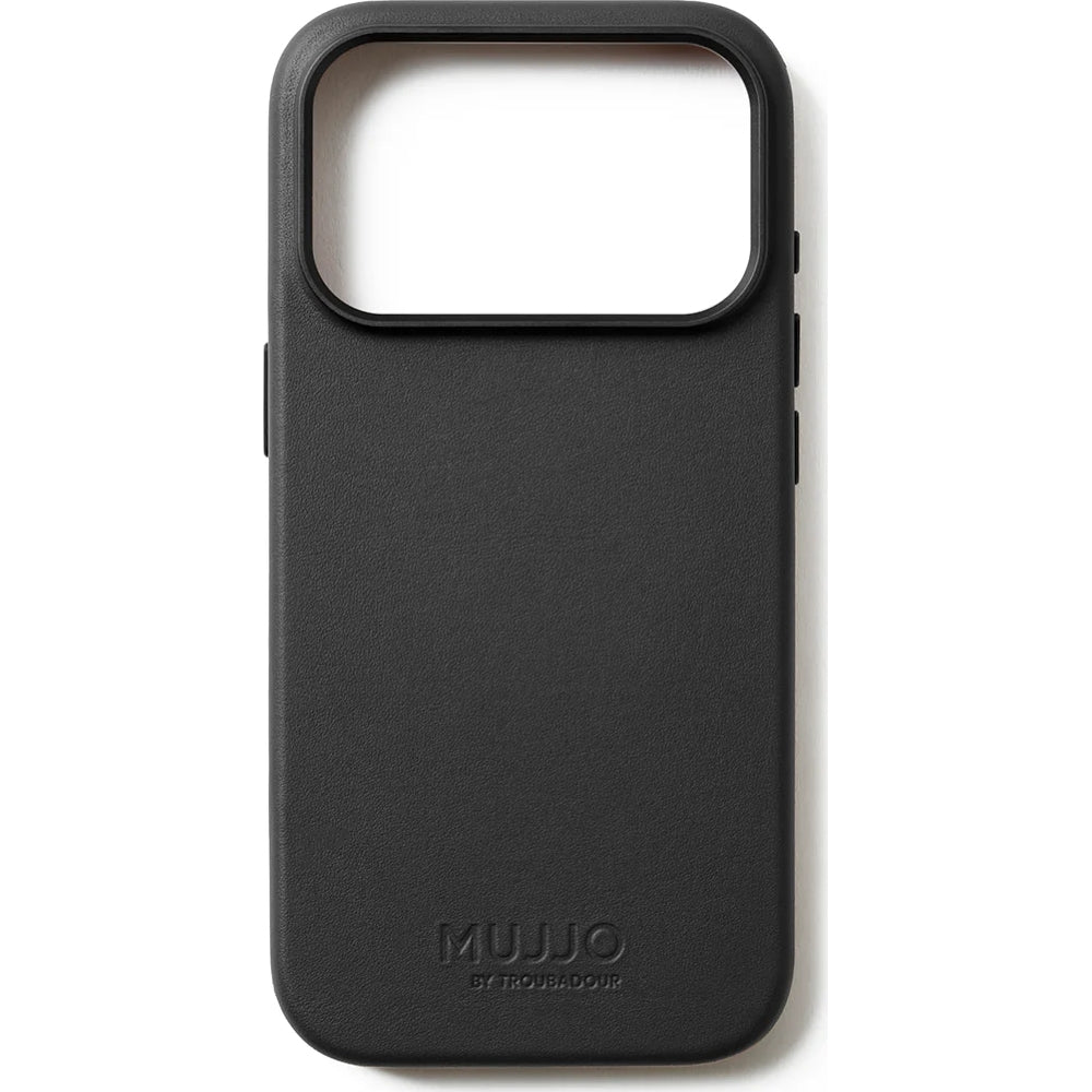Handyhülle für iPhone 18 Pro / 17 Pro, Mujjo Full Leather Case für MagSafe, Schwarz