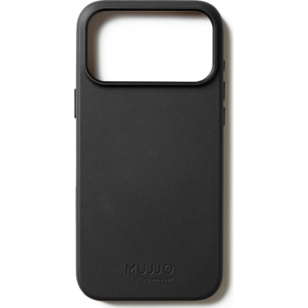 Handyhülle für iPhone 17 Pro Max, Mujjo Full Leather Case für MagSafe, Schwarz