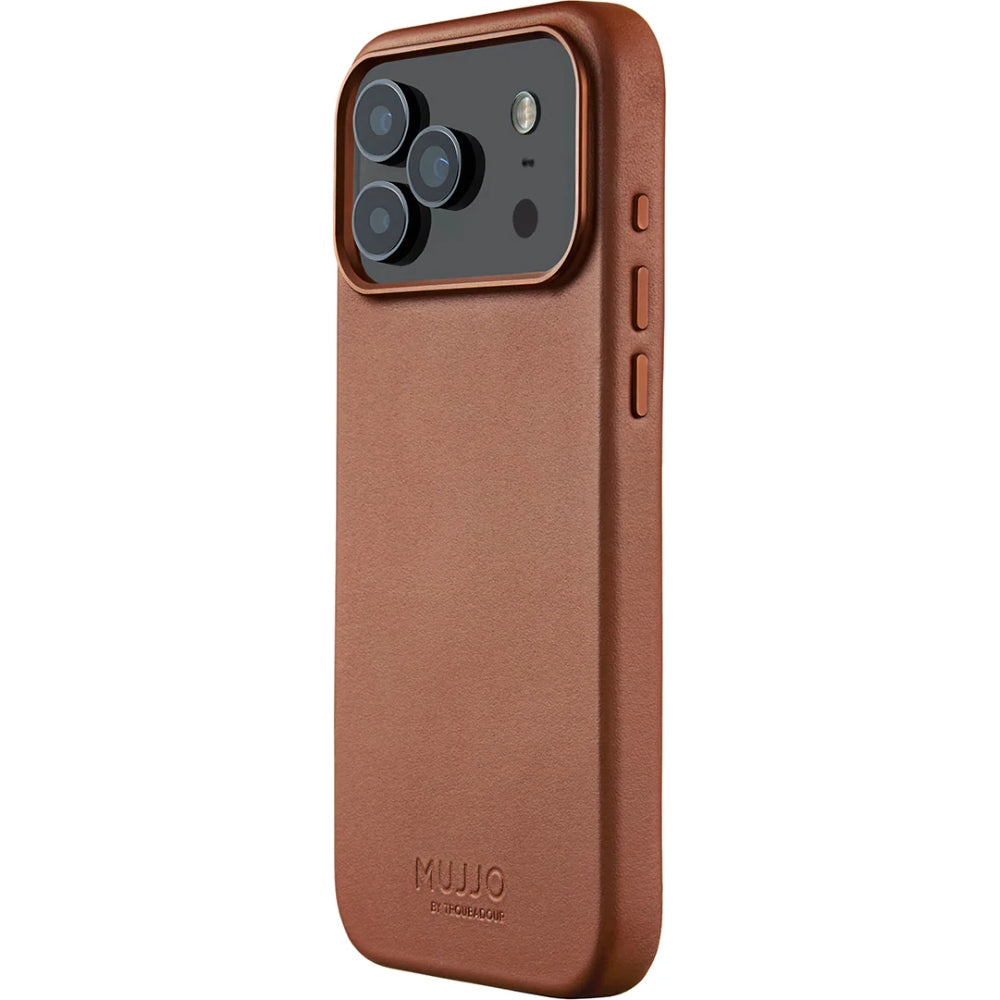 Handyhülle für iPhone 18 Pro Max / 17 Pro Max, Mujjo Full Leather Case für MagSafe, Braun